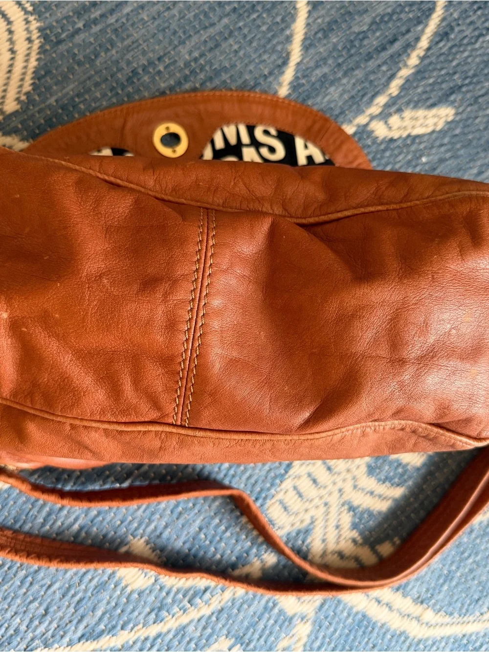 Marc by Marc Jacobs Cognac Brown Leather Crossbody Shoulder Bag